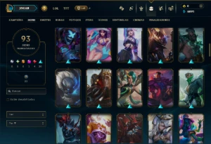 Unranked com 150 Champs e 93 Skins ( ADC / JG / SUP ) - League of Legends LOL