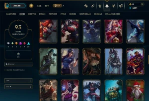 Unranked com 150 Champs e 93 Skins ( ADC / JG / SUP ) - League of Legends LOL