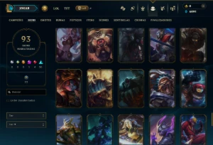 Unranked com 150 Champs e 93 Skins ( ADC / JG / SUP ) - League of Legends LOL