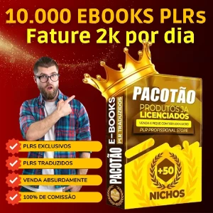 Pack Plr 10.000 Ebooks Milionários - Serviços Digitais