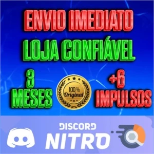 Discord Nitro Gaming 3 Meses + 6 Impulsos Oficial - Gift Cards