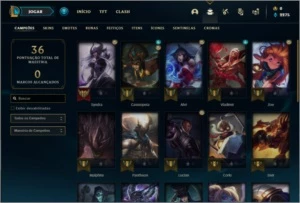Conta ouro 1 com 4 skins e 28 champs ( MAIN MID ) - League of Legends LOL