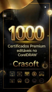 1000 Certificados Premium Editáveis no CorelDraw - Artes e Templates Artes Canva