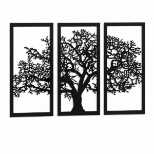 Trio Árvore da Vida em MDF Preto - Artesanato e Personalizados