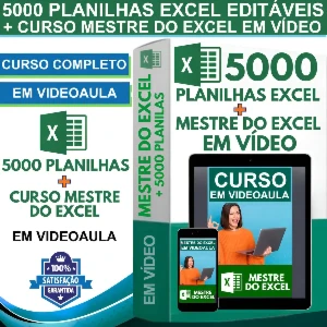 Curso Mestre do Excel + 5 Mil Planilhas Excel Editáveis