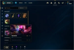 Conta platina 4 com 63% de Win rate, 2 skins e 21 champs - League of Legends LOL