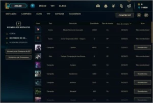 Conta platina 4 com 63% de Win rate, 2 skins e 21 champs - League of Legends LOL
