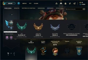 Conta prata 2 com TODOS os champs e 219 Skins + 6 Vitoriosas - League of Legends LOL