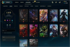 Conta All Champions/149 skins e 5 vitoriosas - League of Legends LOL