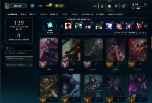 Conta prata 4 com 55 campeões e 25 skins - League of Legends LOL