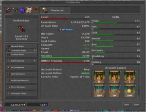 MS 455 GENTEBRA - COM TODOS OS ITENS - 15% LOYALT - Tibia