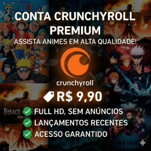 Conta premium Crunchyroll  R$9,90