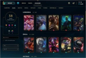 Contas lol DiamanteIV - Gold l - League of Legends