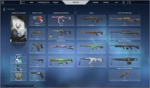 Conta de valorant com 300 reais em skin