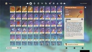 Genshin Impact Account ⭐ Zhongli C1 + Báculo de Homa ⭐