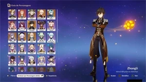 Genshin Impact Account ⭐ Zhongli C1 + Báculo de Homa ⭐