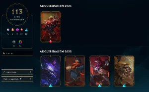 Handlevel Lvl 129 Recheada De Skin Tryhard (Boa Para Main) - League of Legends LOL