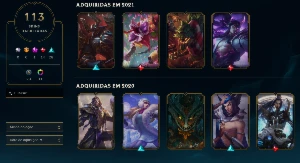 Handlevel Lvl 129 Recheada De Skin Tryhard (Boa Para Main) - League of Legends LOL