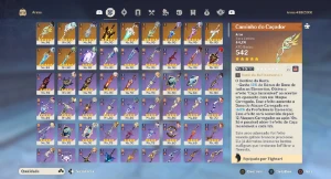 Conta Ar60 21 T5* + 11 Armas T5* - Genshin Impact