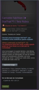 CS GO Canivete Falchion (★ StatTrak™) | Teia Rubra - Counter Strike