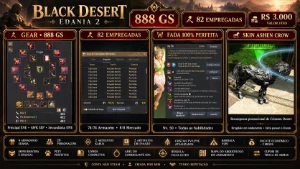 ⚔️ Black Desert — 888 Gs | Edania 2 | R$ 3.000