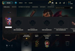 Conta Unranked com 65 Champs e 33 Skins + 9 Cromas - League of Legends LOL