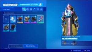 CONTA FORTNITE COM BOLO DE 1 ANO DE ANIVERSÁRIO (RARA)