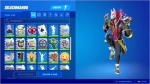 CONTA FORTNITE COM BOLO DE 1 ANO DE ANIVERSÁRIO (RARA)