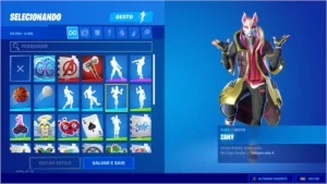 CONTA FORTNITE COM BOLO DE 1 ANO DE ANIVERSÁRIO (RARA)