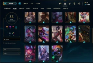 Conta bronze 4 com 62 champs e 35 skins (Mais de 200 jogos) - League of Legends LOL