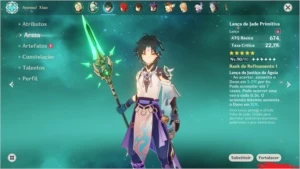 Conta Genshin Impact com diversos 5 estrelas