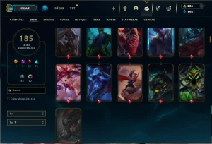 Unranked com TODOS os champs e 185 Skins ( ADC / MID ) - League of Legends LOL