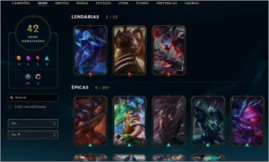 Conta league of legends diamante 2 (faltando só 18 champs) LOL