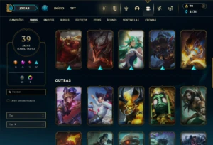 Ferro 2 com 95 Champs e 39 Skins - League of Legends LOL