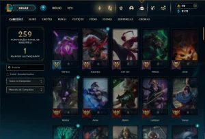 Ferro 2 com 95 Champs e 39 Skins - League of Legends LOL