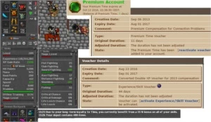 EK lv 209 com voucher/ tibia