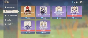 CONTA GENSHIN AR56 - 11 LENDÁRIOS ⭐ + 3 ARMAS 5⭐ - NILOU C1 - Genshin Impact