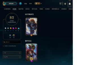 Conta LoL D4 | FULL CHAMPS | 88 | Pulsefire ezreal e+++ - League of Legends