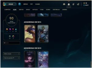 Conta Ouro 4 Com Twitch medieval + Warwick Selvagem (raras) - League of Legends LOL