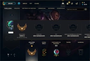Conta ouro 2 com 30 Champs e 3 Skins + 16 Espolios - League of Legends LOL