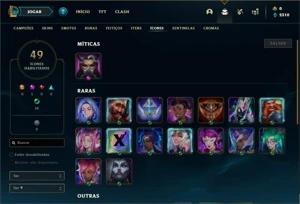 Conta ouro 2 com 30 Champs e 3 Skins + 16 Espolios - League of Legends LOL
