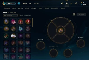 Conta ouro 2 com 30 Champs e 3 Skins + 16 Espolios - League of Legends LOL