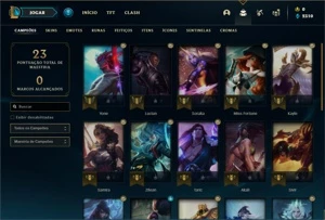 Conta ouro 2 com 30 Champs e 3 Skins + 16 Espolios - League of Legends LOL