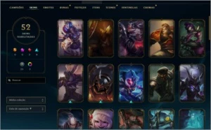 ACC lol Plat-V 107 Champs e 52 Skins lvl 86 - League of Legends