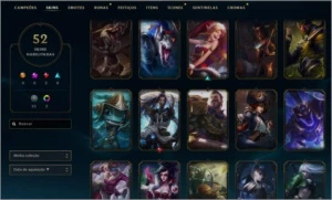 ACC lol Plat-V 107 Champs e 52 Skins lvl 86 - League of Legends