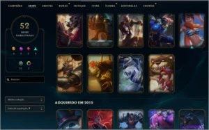 ACC lol Plat-V 107 Champs e 52 Skins lvl 86 - League of Legends