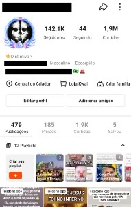Conta Kwai 142k de seguidores 2m de curtidas - Redes Sociais
