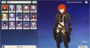 Diluc + QiQi + Vários 4*  ( AR 24 )  Genshin Impact