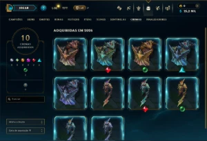 Esmeralda 2 com 55 Champs e 6 Skins - League of Legends LOL