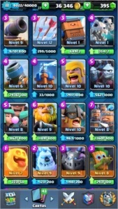 Conta nível 11 com 101 cartas - Clash Royale